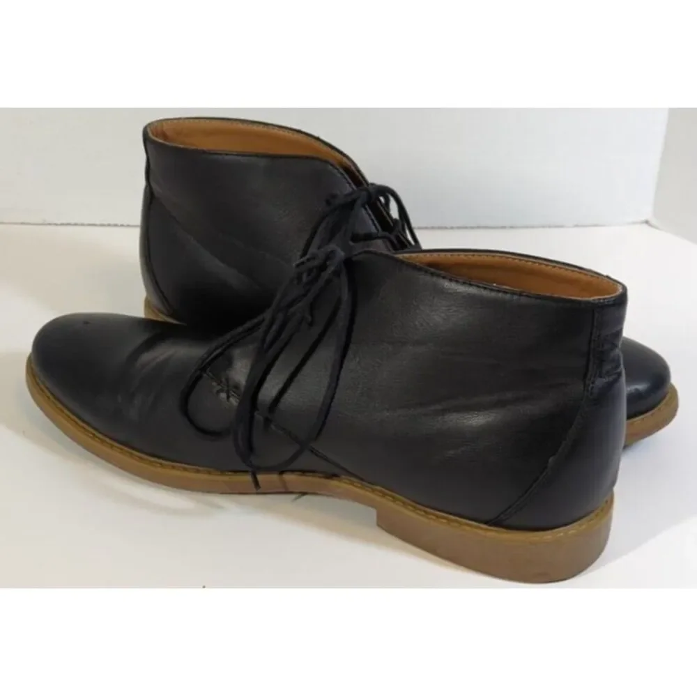 Merona Men's Black Chelsea Boots, Faux Leather Size‎ 11